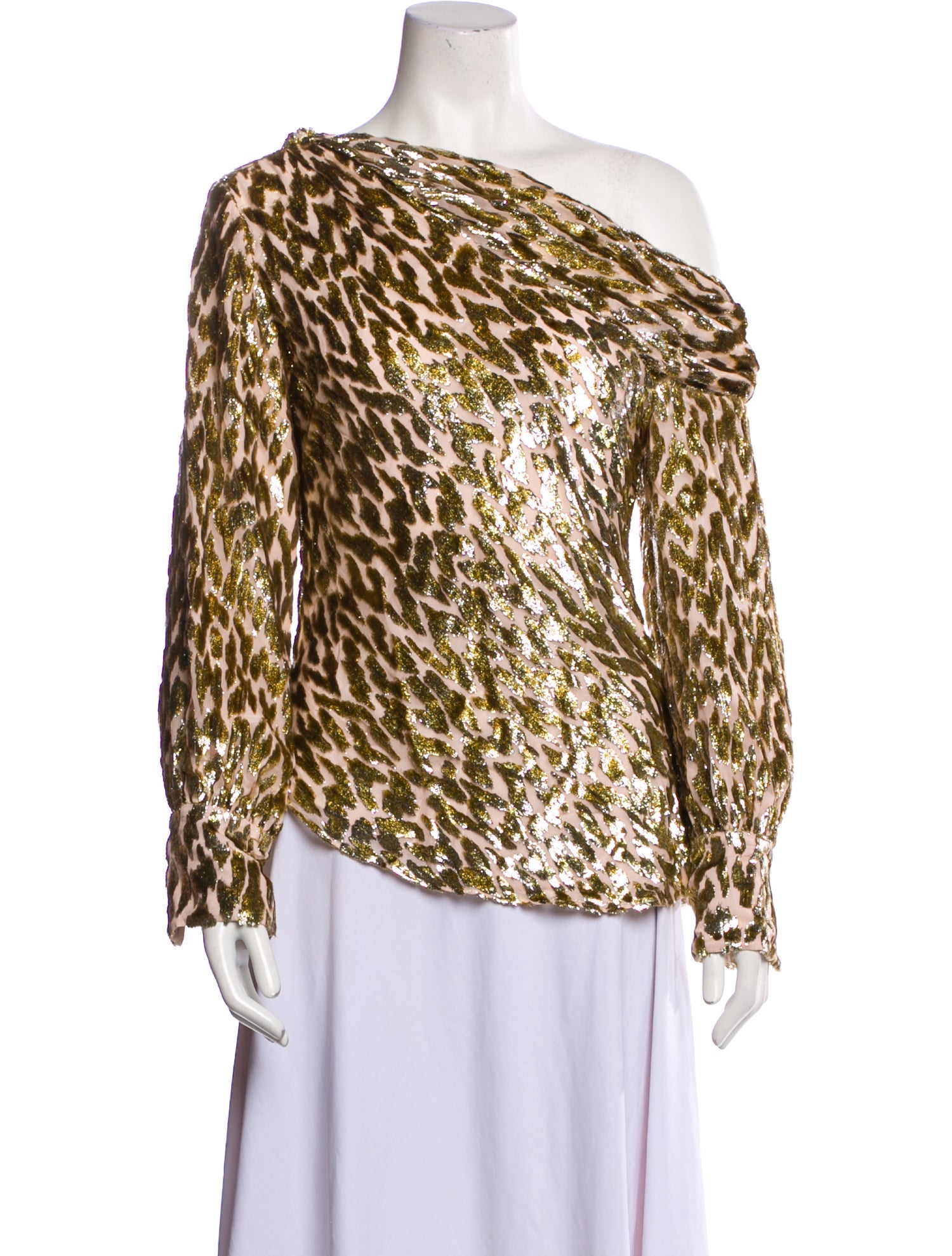 Simkhai Animal Print Off-The-Shoulder Blouse w/ Tags