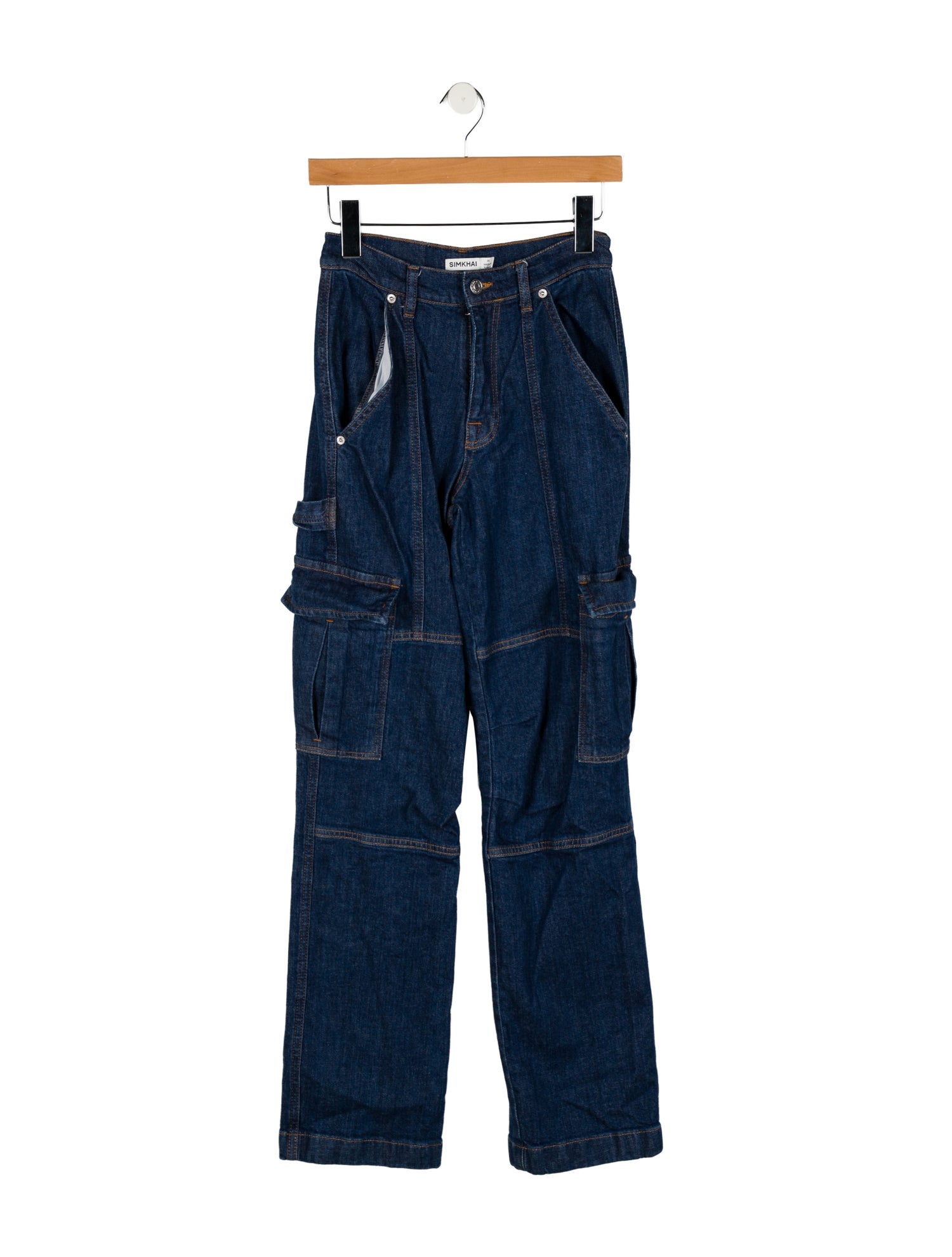 Simkhai Mid-Rise Straight Leg Jeans