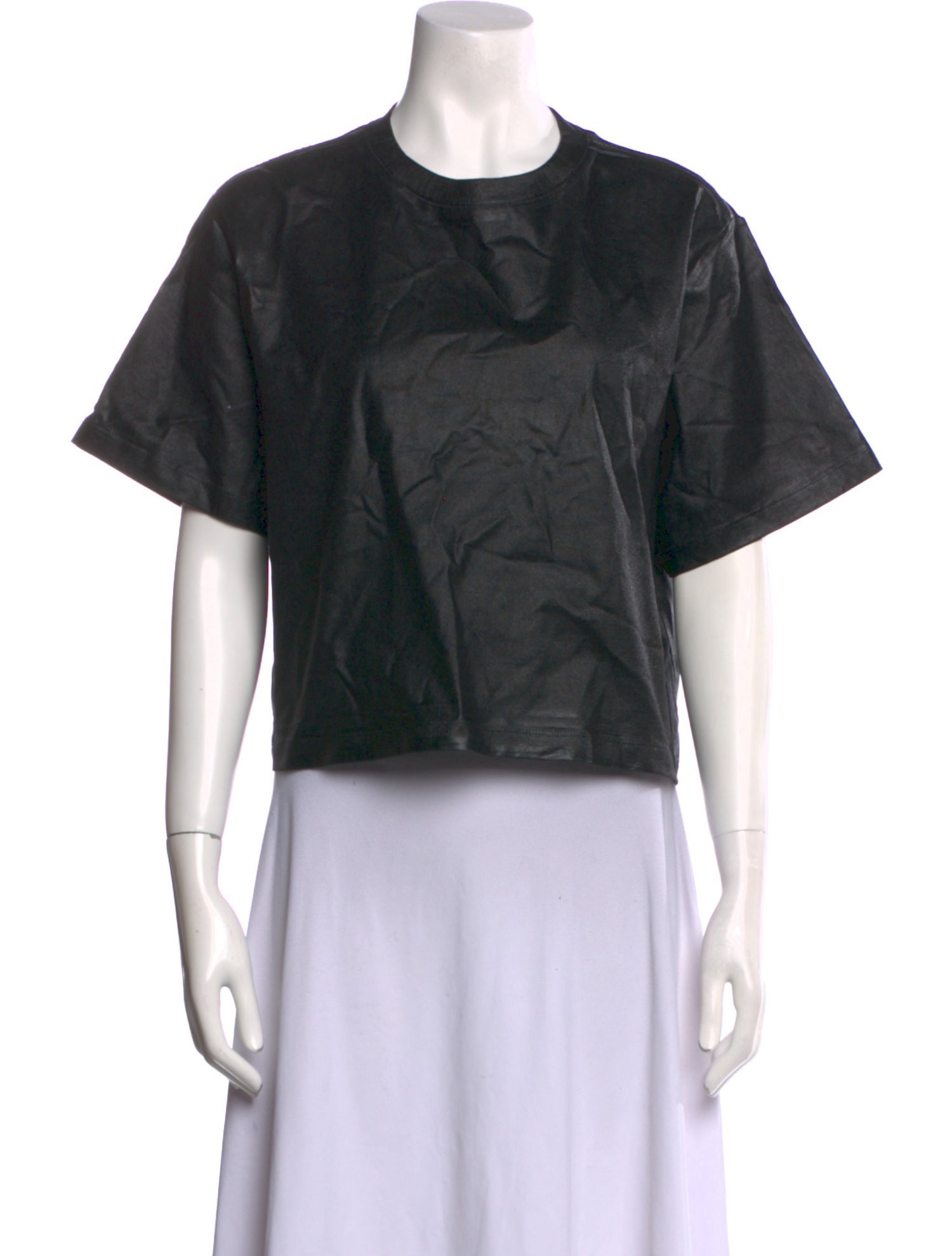 Simkhai Crew Neck Short Sleeve Crop Top