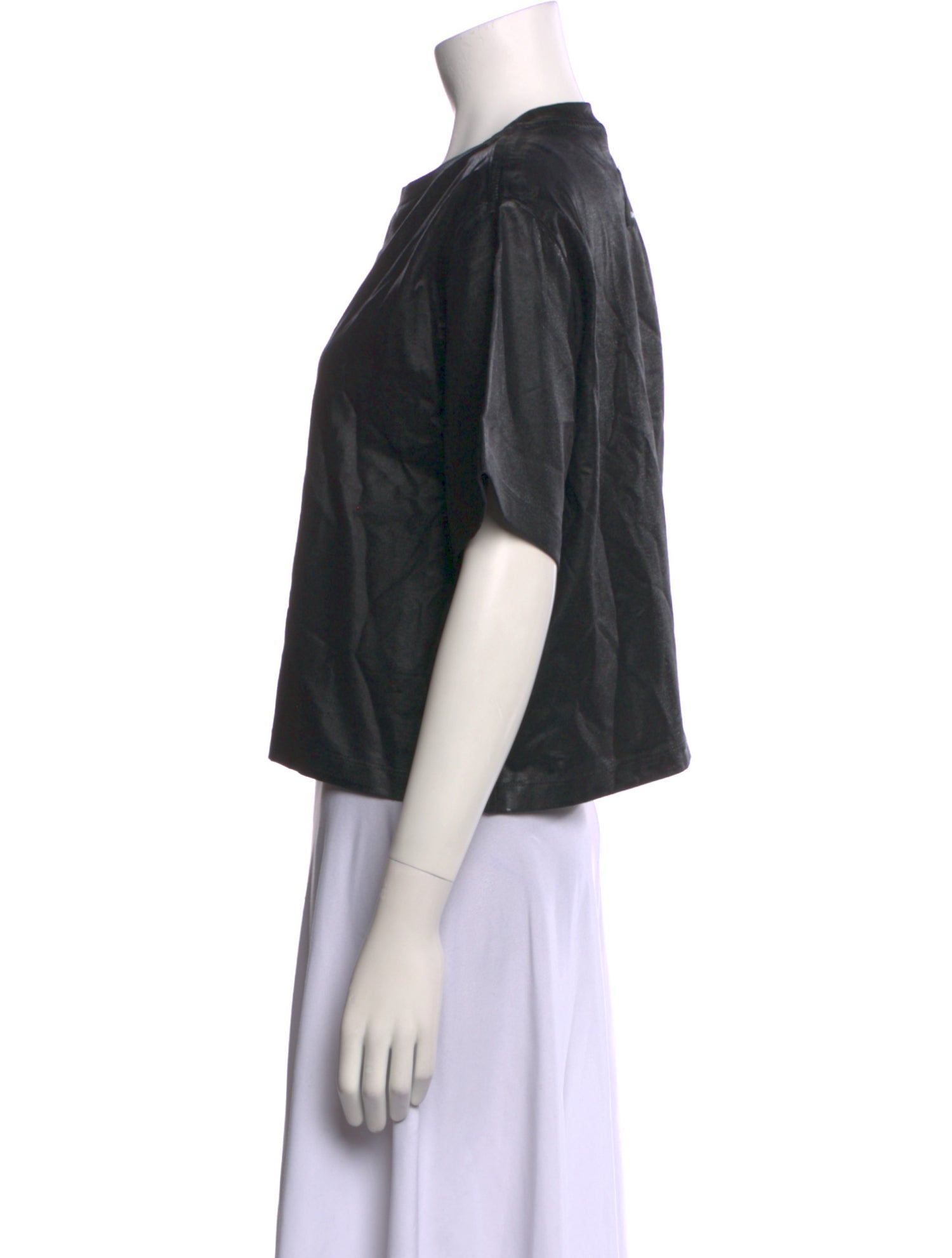 Simkhai Crew Neck Short Sleeve Crop Top