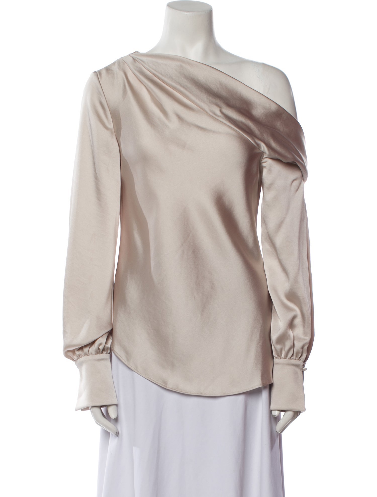 Simkhai Asymmetrical Long Sleeve Blouse
