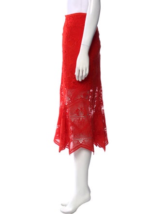 Simkhai Lace Pattern Midi Length Skirt