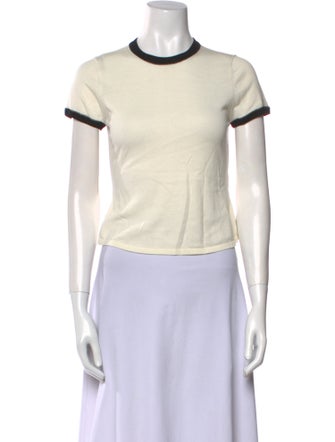 Simkhai Crew Neck Short Sleeve Crop Top