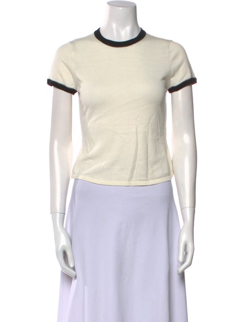 Simkhai Crew Neck Short Sleeve Crop Top