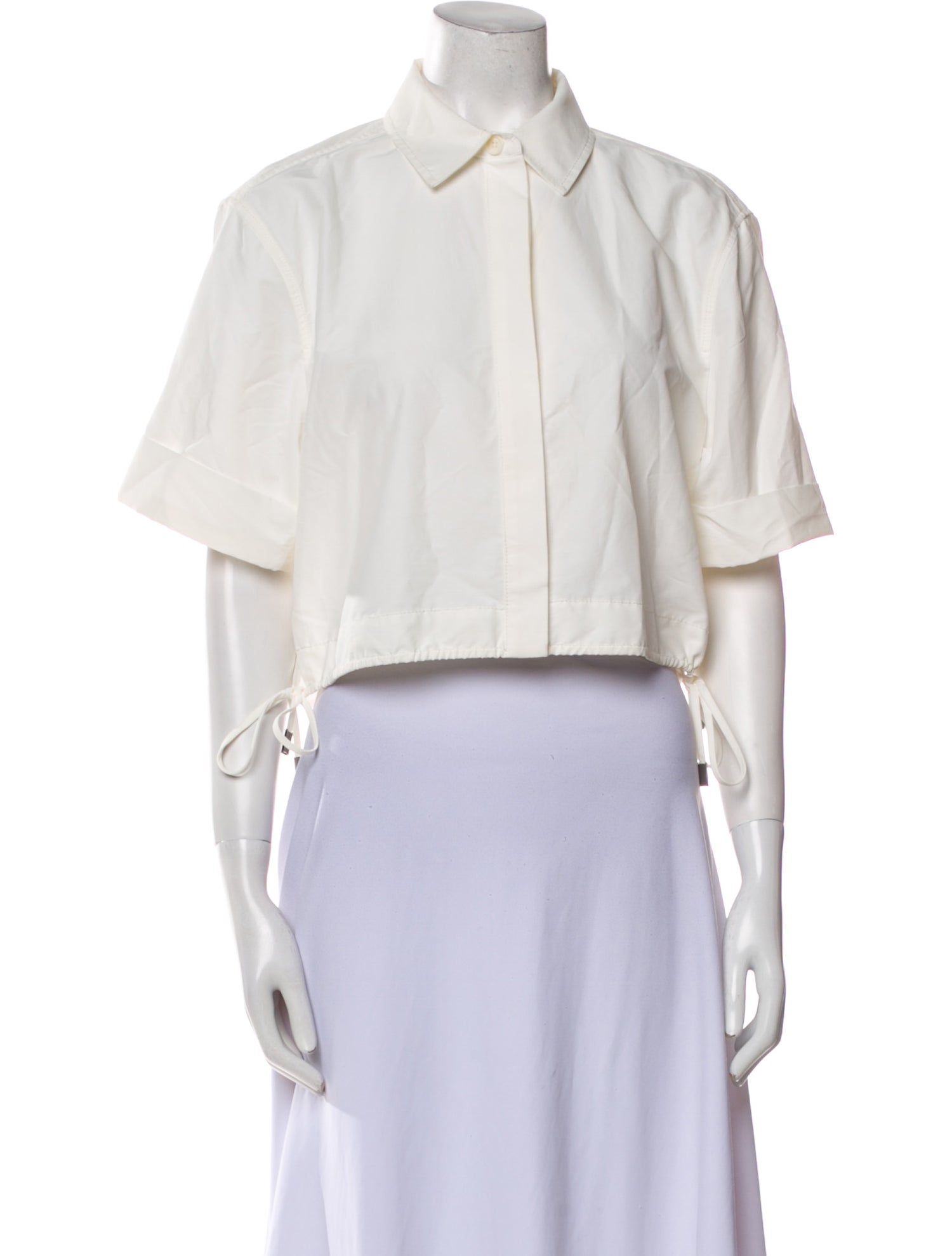 Simkhai Three-Quarter Sleeve Crop Top