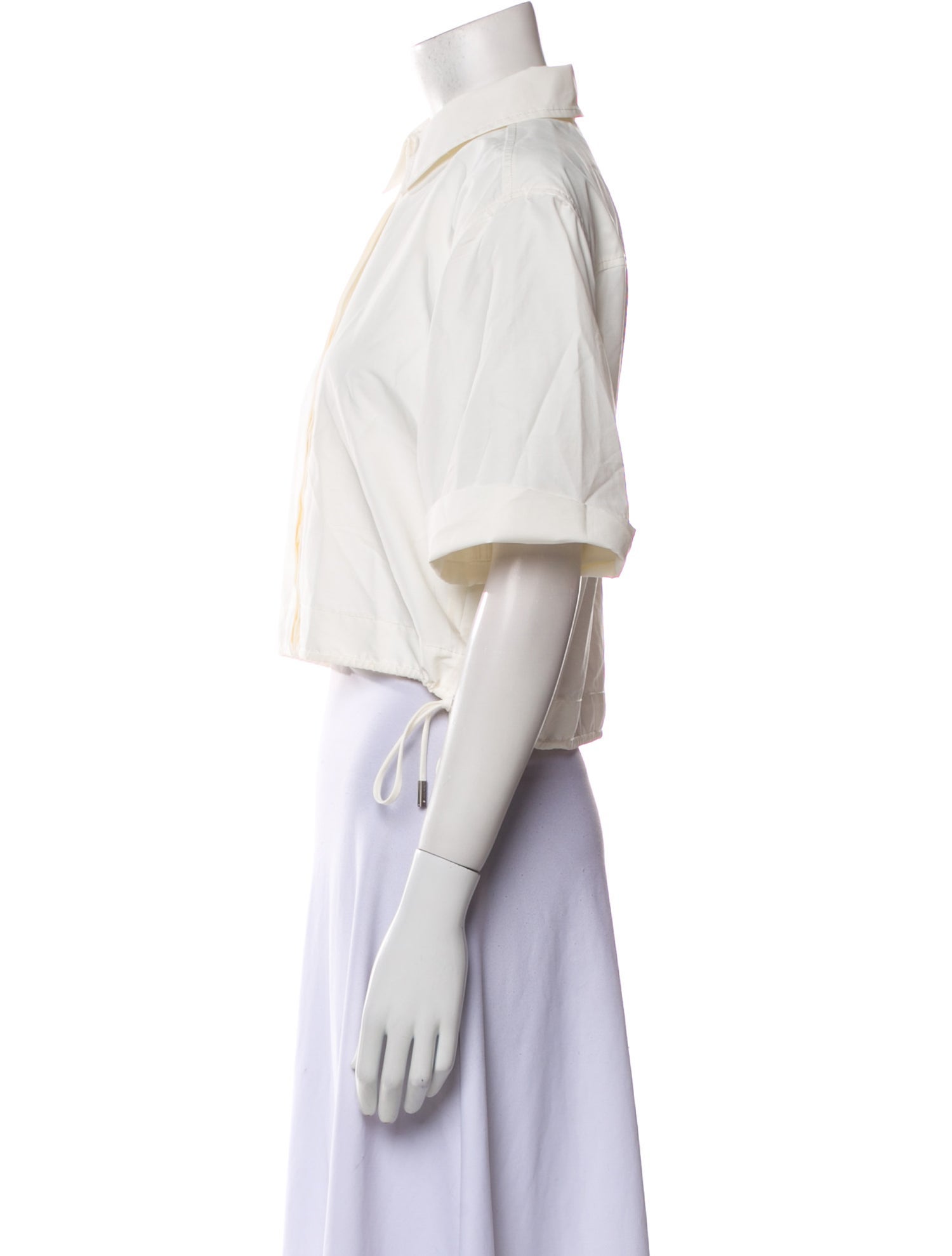 Simkhai Three-Quarter Sleeve Crop Top