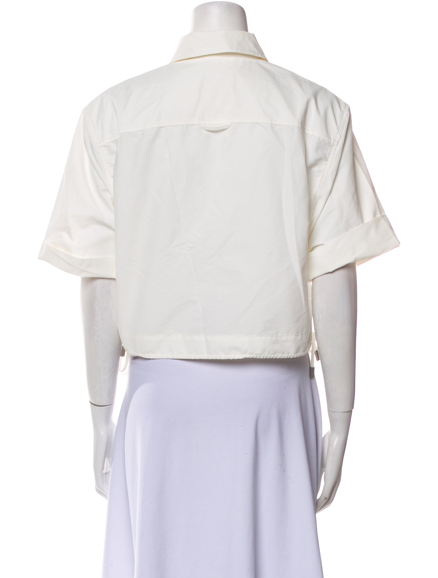 Simkhai Three-Quarter Sleeve Crop Top