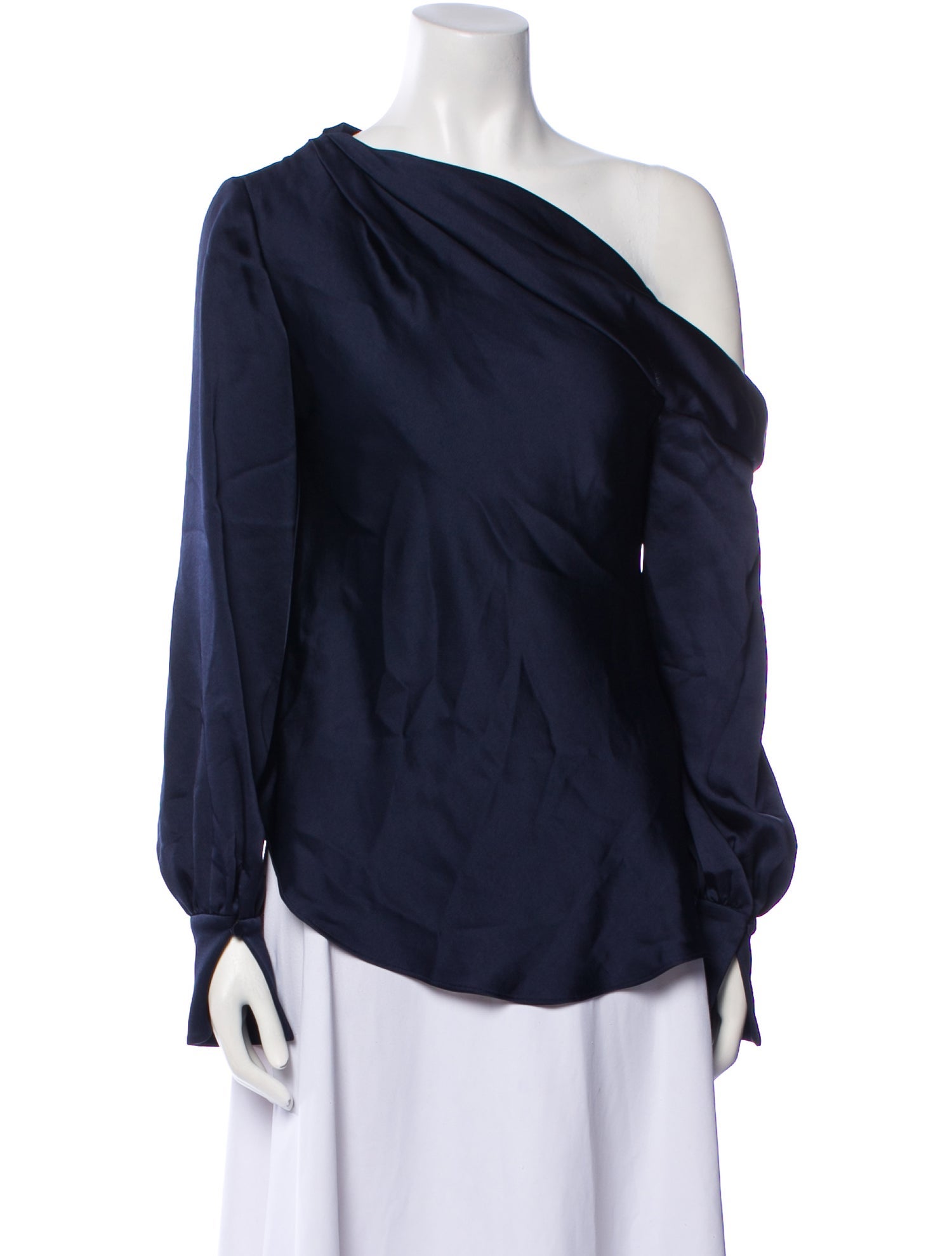 Simkhai One-Shoulder Long Sleeve Blouse