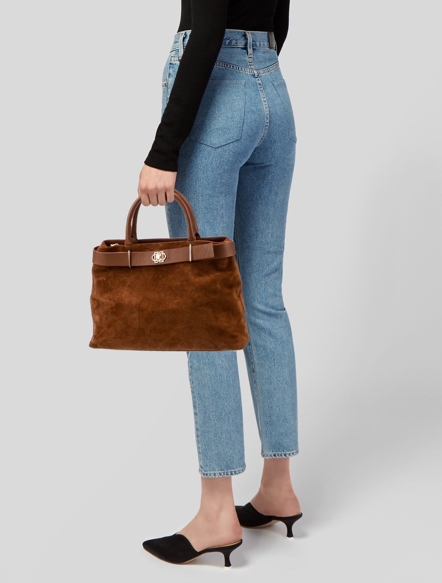 Simkhai Suede Top Handle Bag