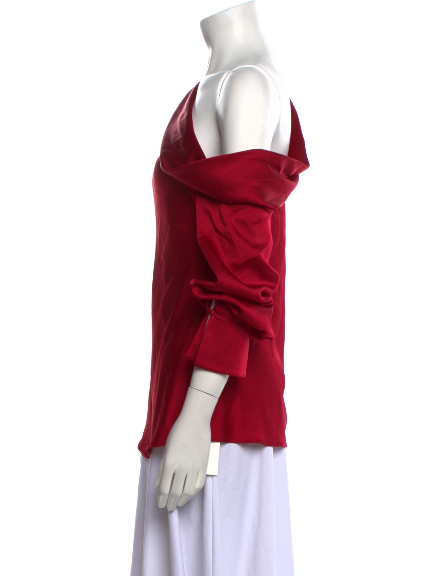 Simkhai Asymmetrical Three-Quarter Sleeve Blouse