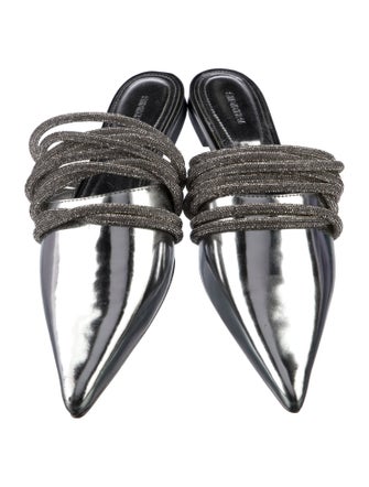 Simkhai Patent Leather Crystal Embellishments Mules