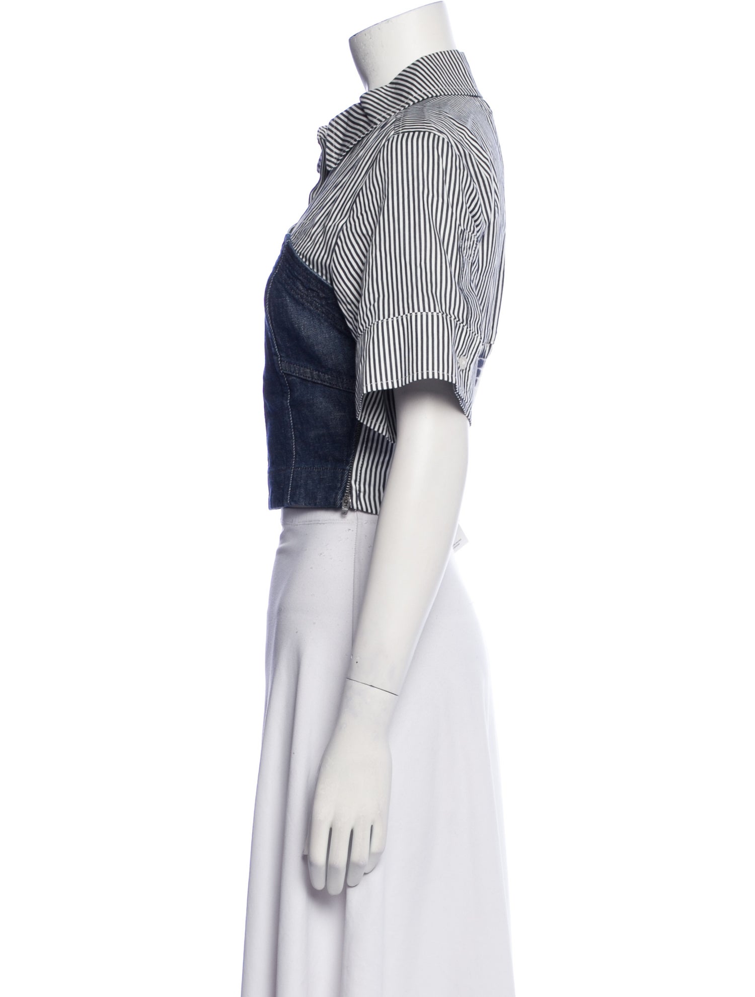 Simkhai Patterned Short Sleeve Crop Top w/ Tags