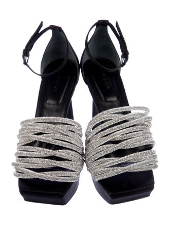 Simkhai Satin Crystal Embellishments Sandals