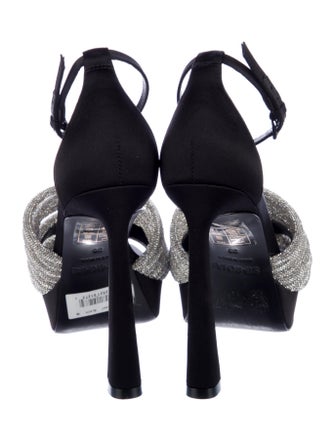 Simkhai Satin Crystal Embellishments Sandals