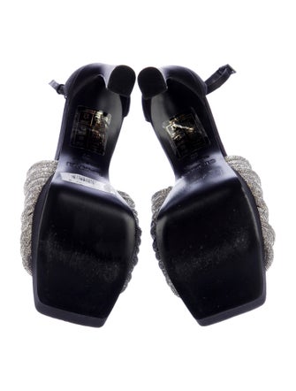 Simkhai Satin Crystal Embellishments Sandals