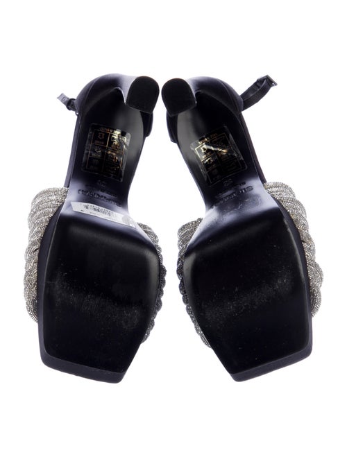 Simkhai Satin Crystal Embellishments Sandals