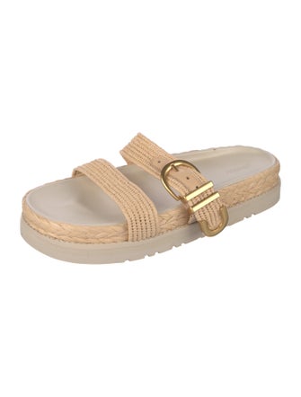 Simkhai Raffia Colorblock Pattern Espadrilles