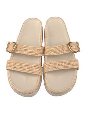 Simkhai Raffia Colorblock Pattern Espadrilles