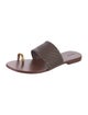 Simkhai Leather Colorblock Pattern Slides