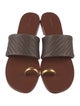 Simkhai Leather Colorblock Pattern Slides