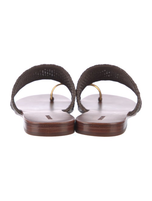 Simkhai Leather Colorblock Pattern Slides