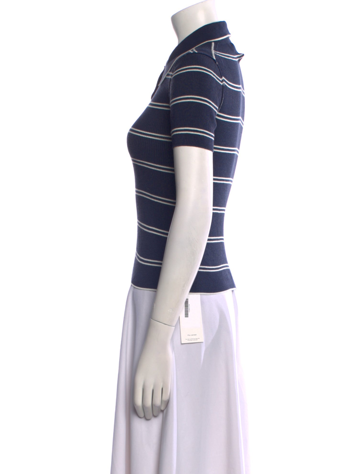 Simkhai Silk Striped Polo