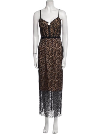Simkhai Lace Pattern Midi Length Dress