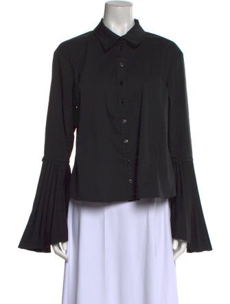 Simkhai Long Sleeve Button-Up Top
