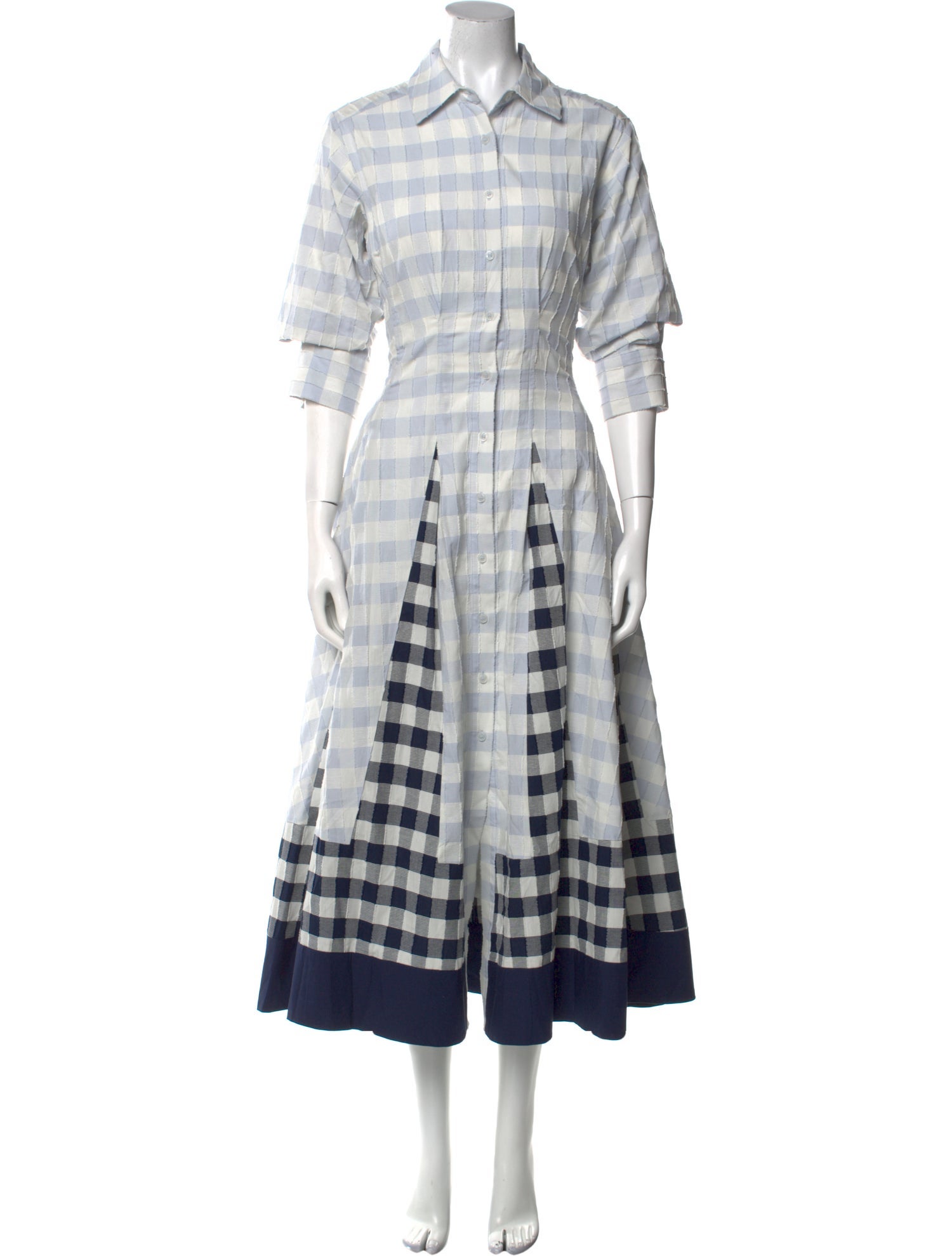 Simkhai Plaid Print Long Dress