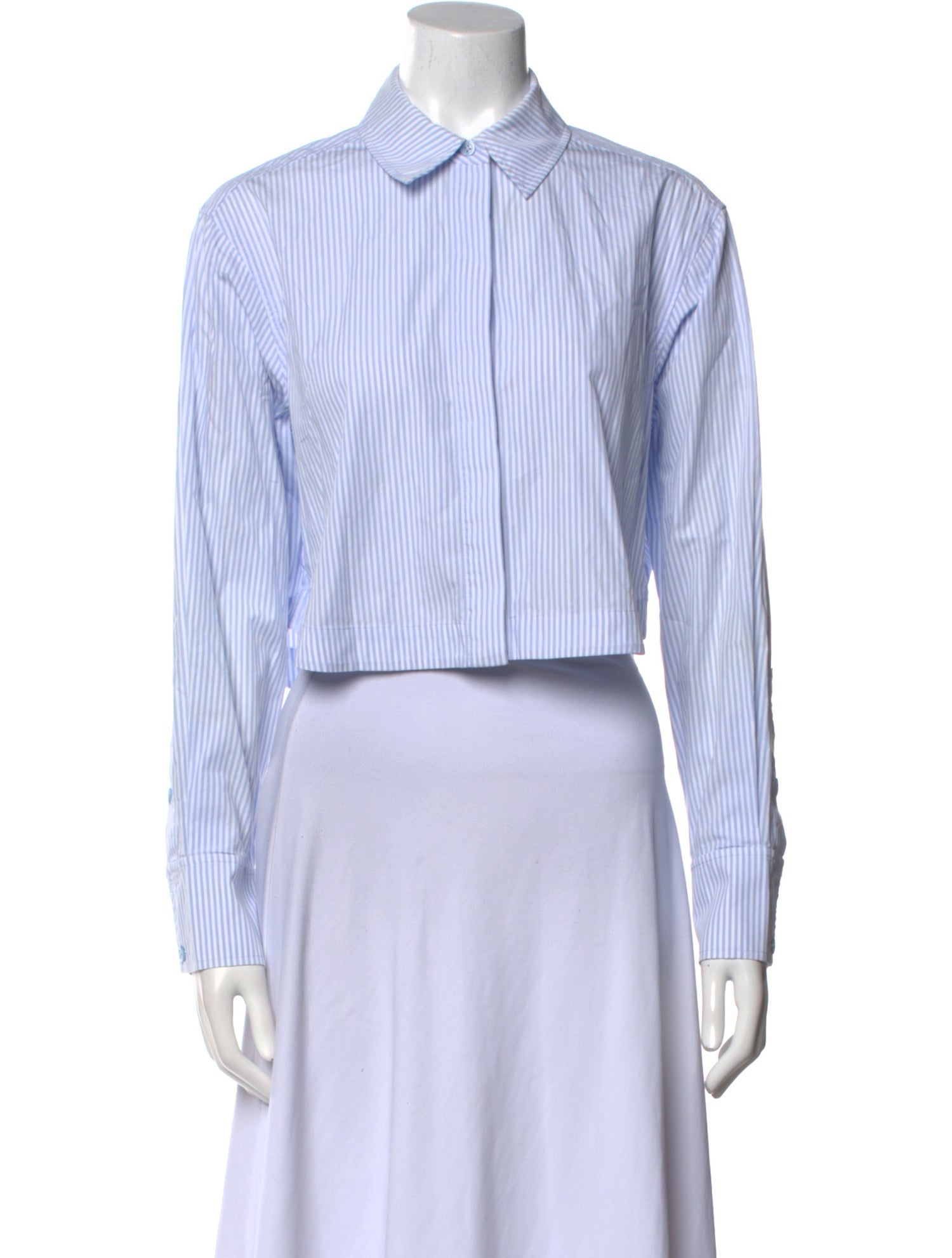 Simkhai Striped Long Sleeve Crop Top