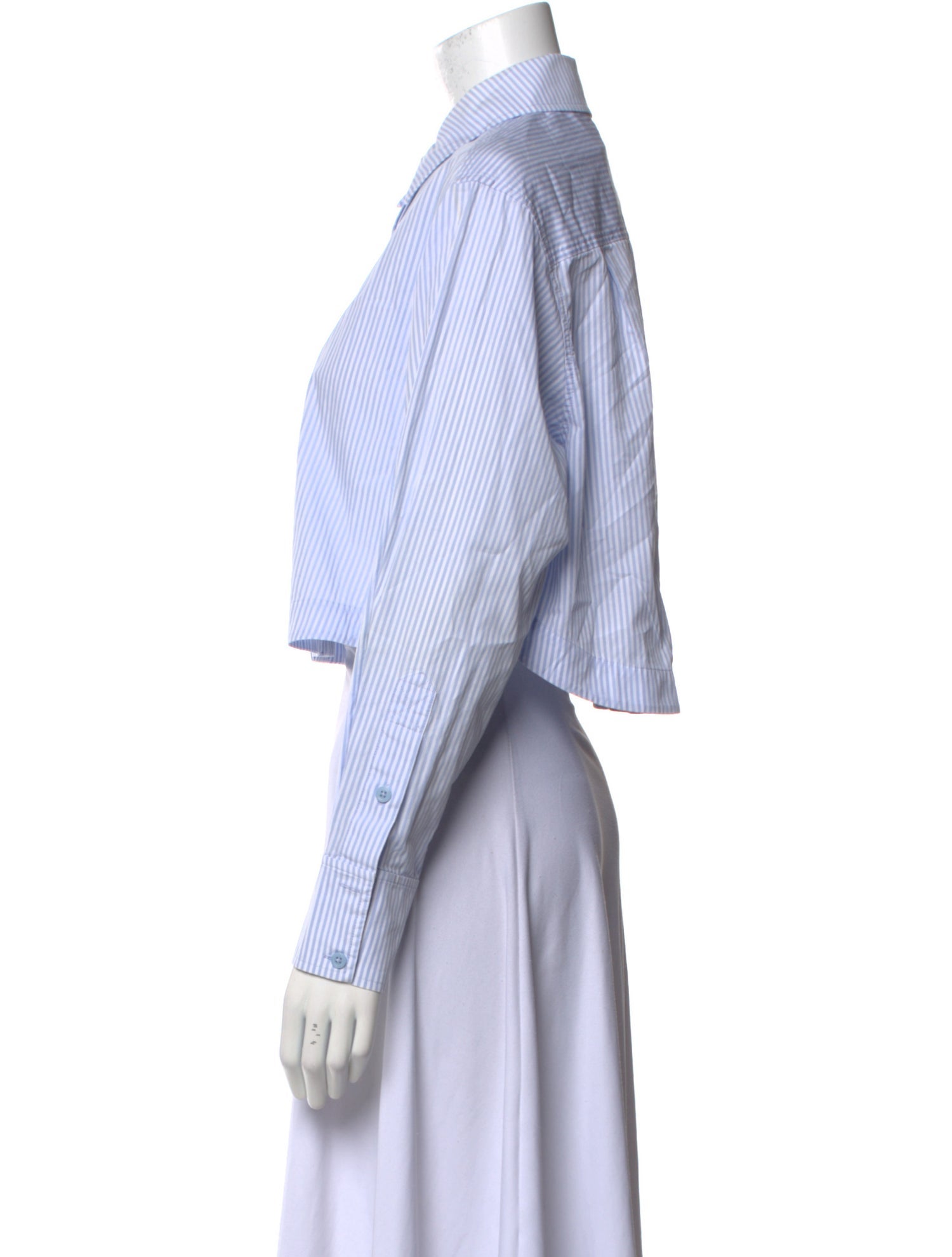 Simkhai Striped Long Sleeve Crop Top