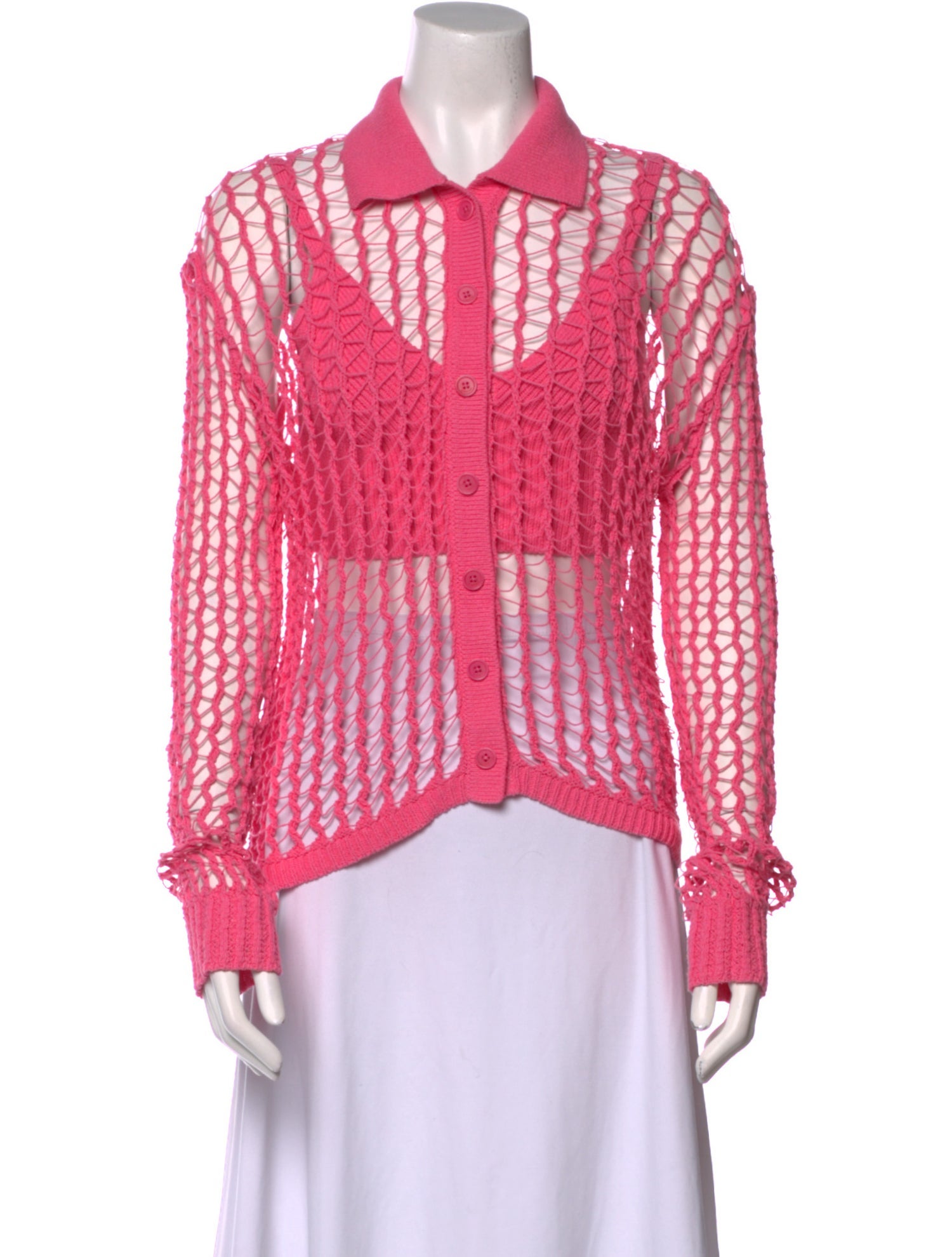 Simkhai Printed Long Sleeve Button-Up Top w/ Tags