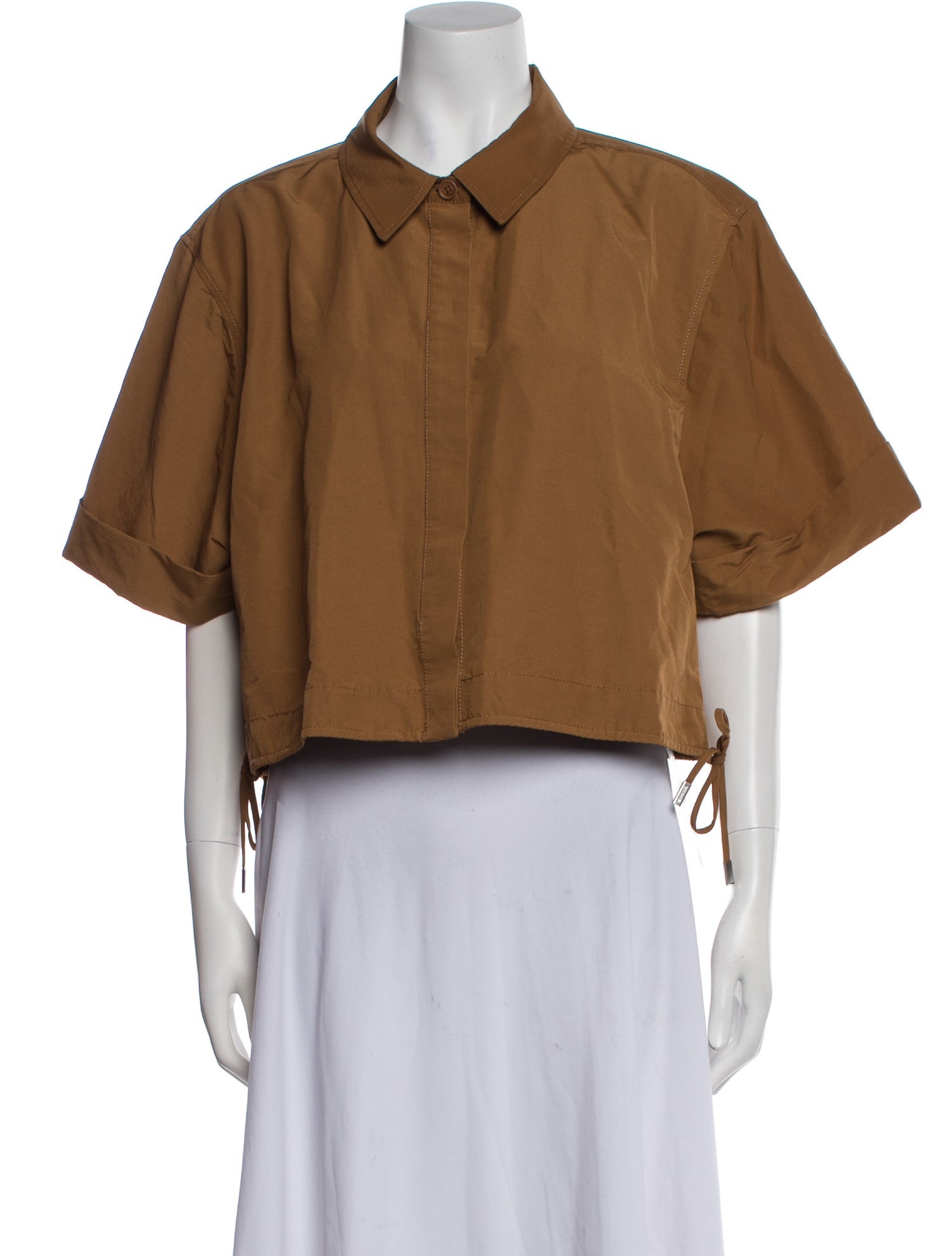 Simkhai Three-Quarter Sleeve Crop Top