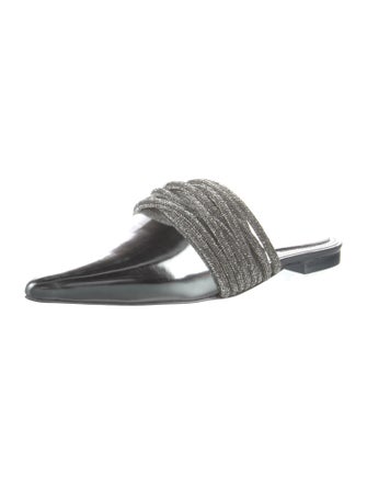 Simkhai Patent Leather Crystal Embellishments Mules