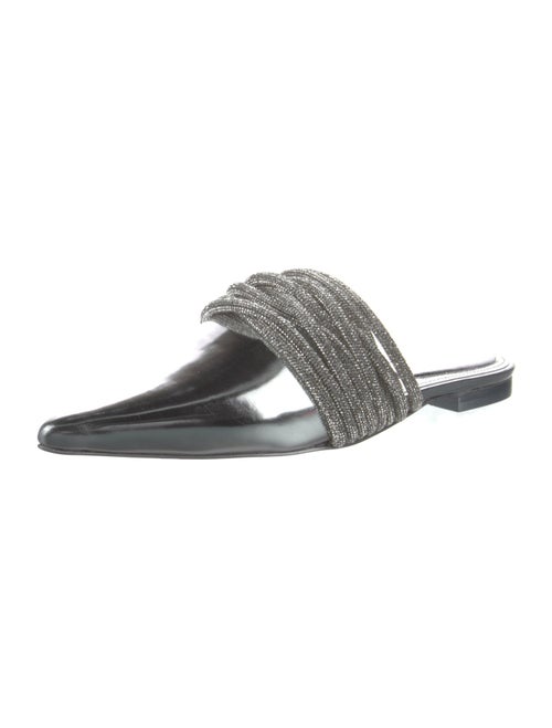 Simkhai Patent Leather Crystal Embellishments Mules