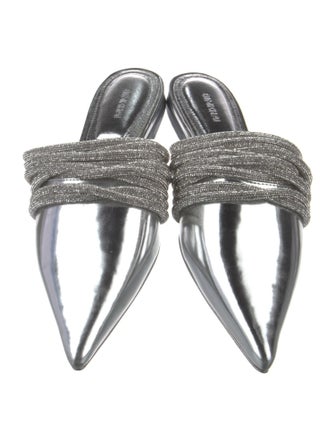 Simkhai Patent Leather Crystal Embellishments Mules