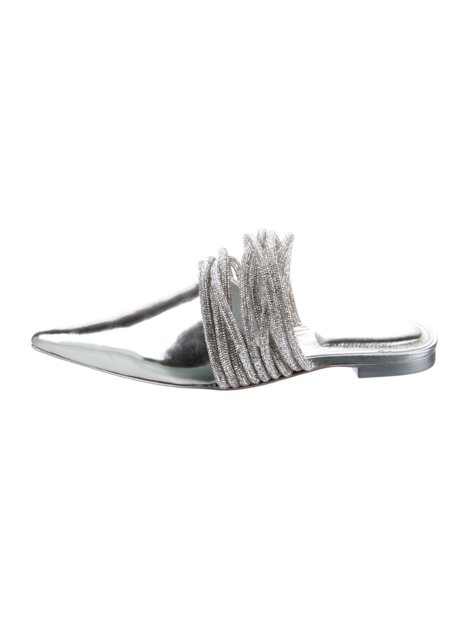 Simkhai Patent Leather Crystal Embellishments Mules