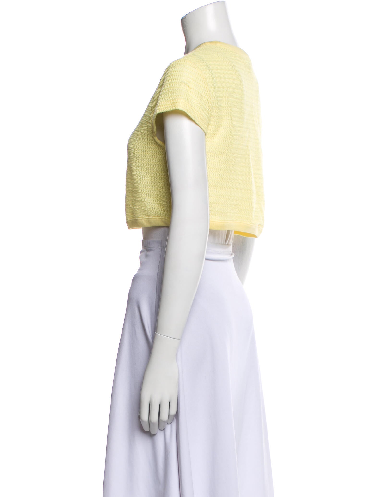 Simkhai Crew Neck Short Sleeve Crop Top