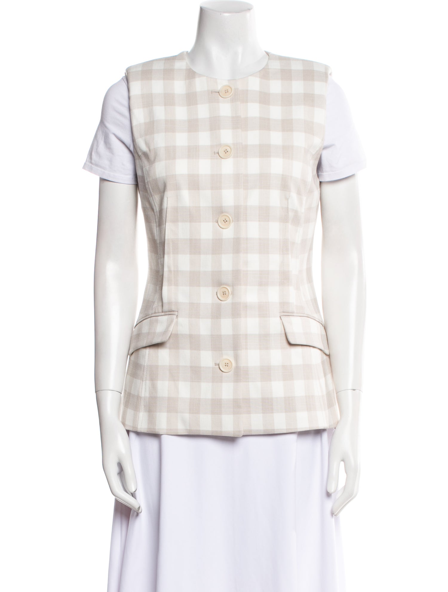 Simkhai Plaid Print Vest w/ Tags