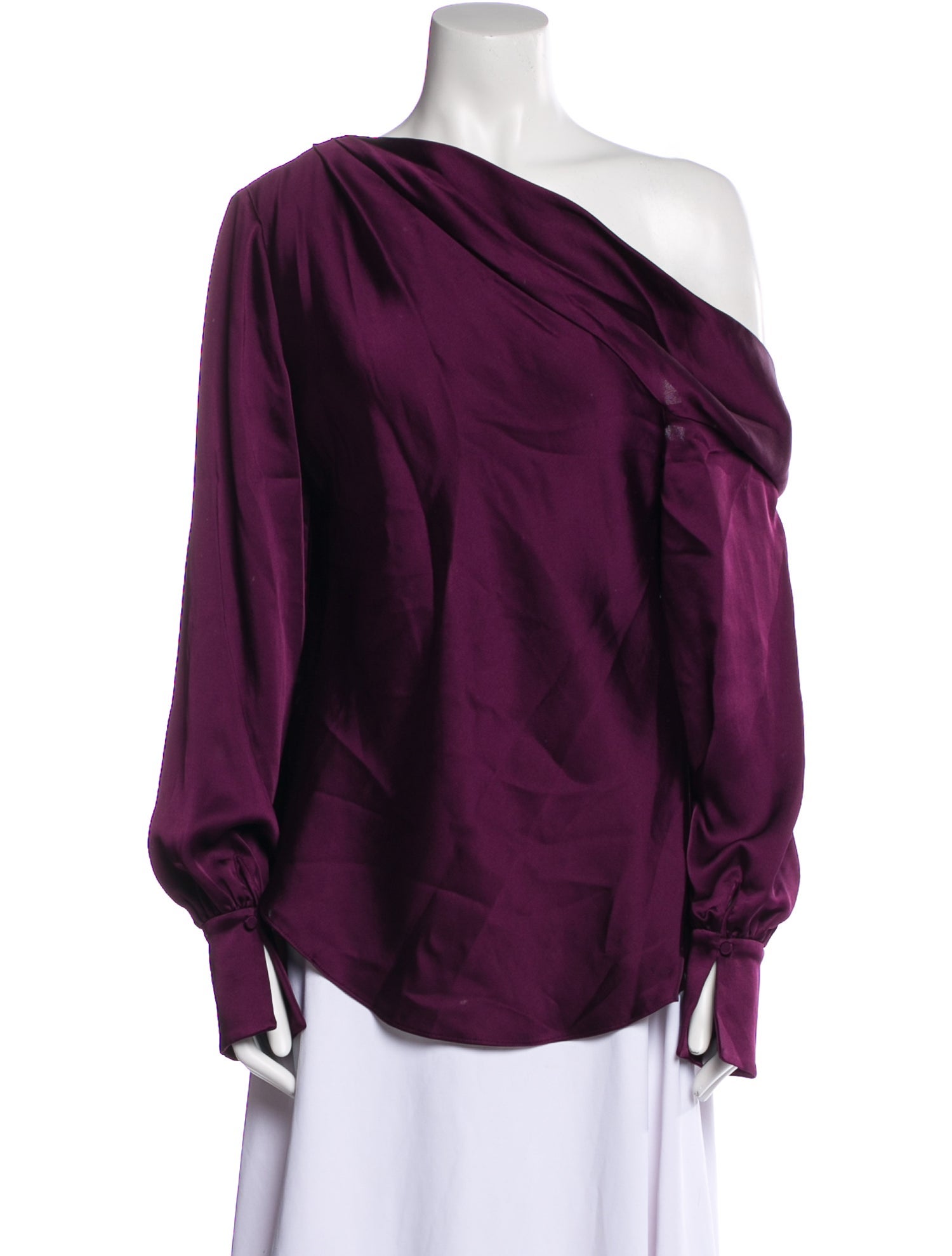 Simkhai One-Shoulder Long Sleeve Blouse