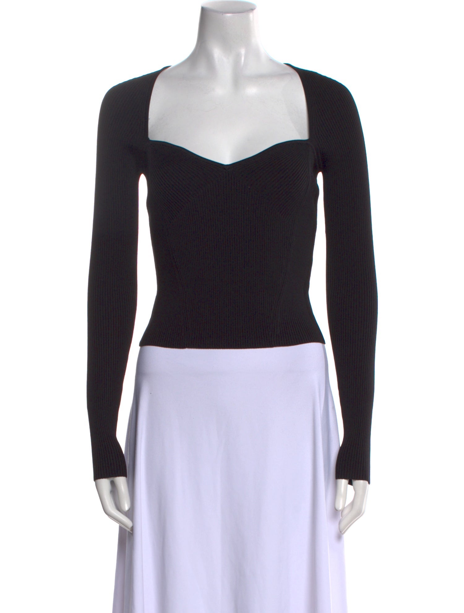 Simkhai Square Neckline Long Sleeve Crop Top