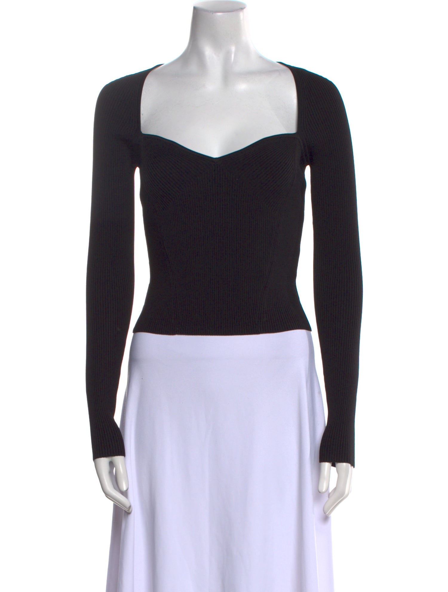 Simkhai Square Neckline Long Sleeve Crop Top