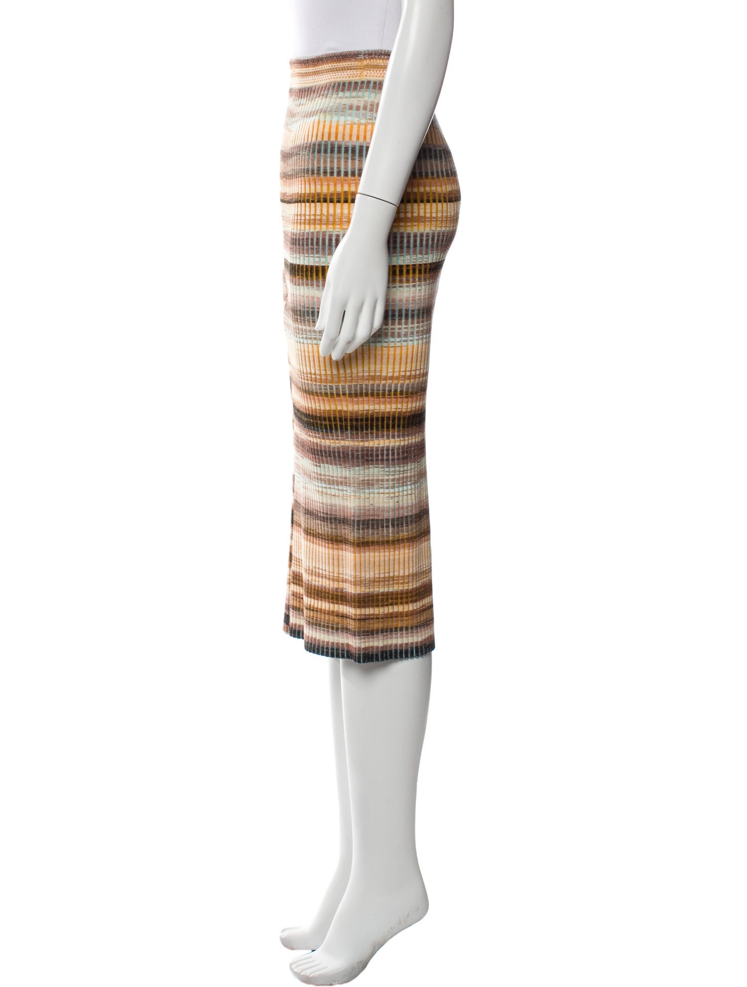 Simkhai Striped Midi Length Skirt