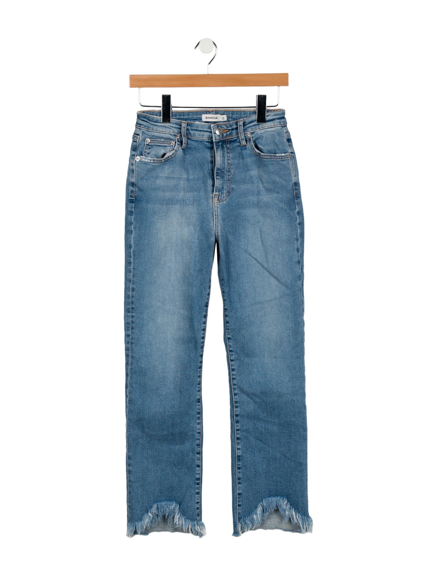 Simkhai Mid-Rise Straight Leg Jeans