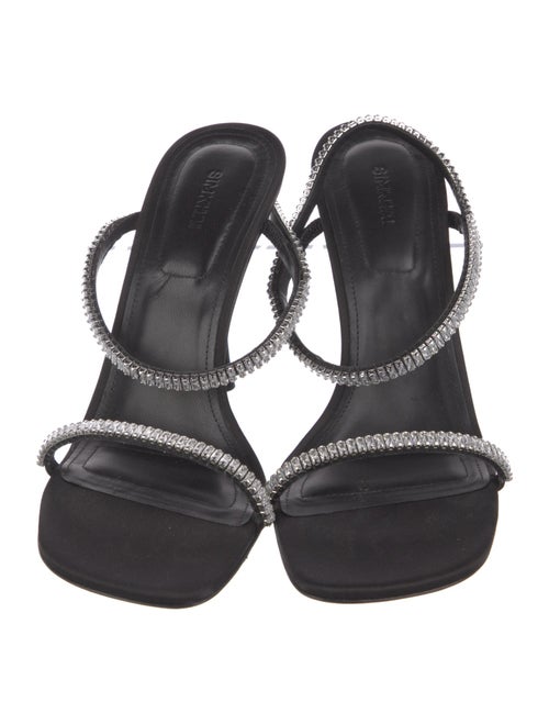 Simkhai Satin Crystal Embellishments Slides