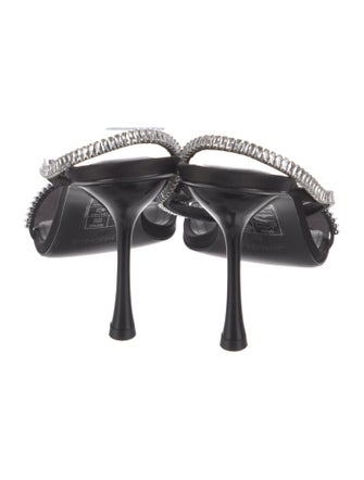 Simkhai Satin Crystal Embellishments Slides