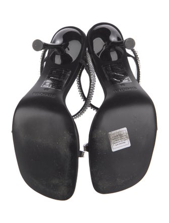 Simkhai Satin Crystal Embellishments Slides