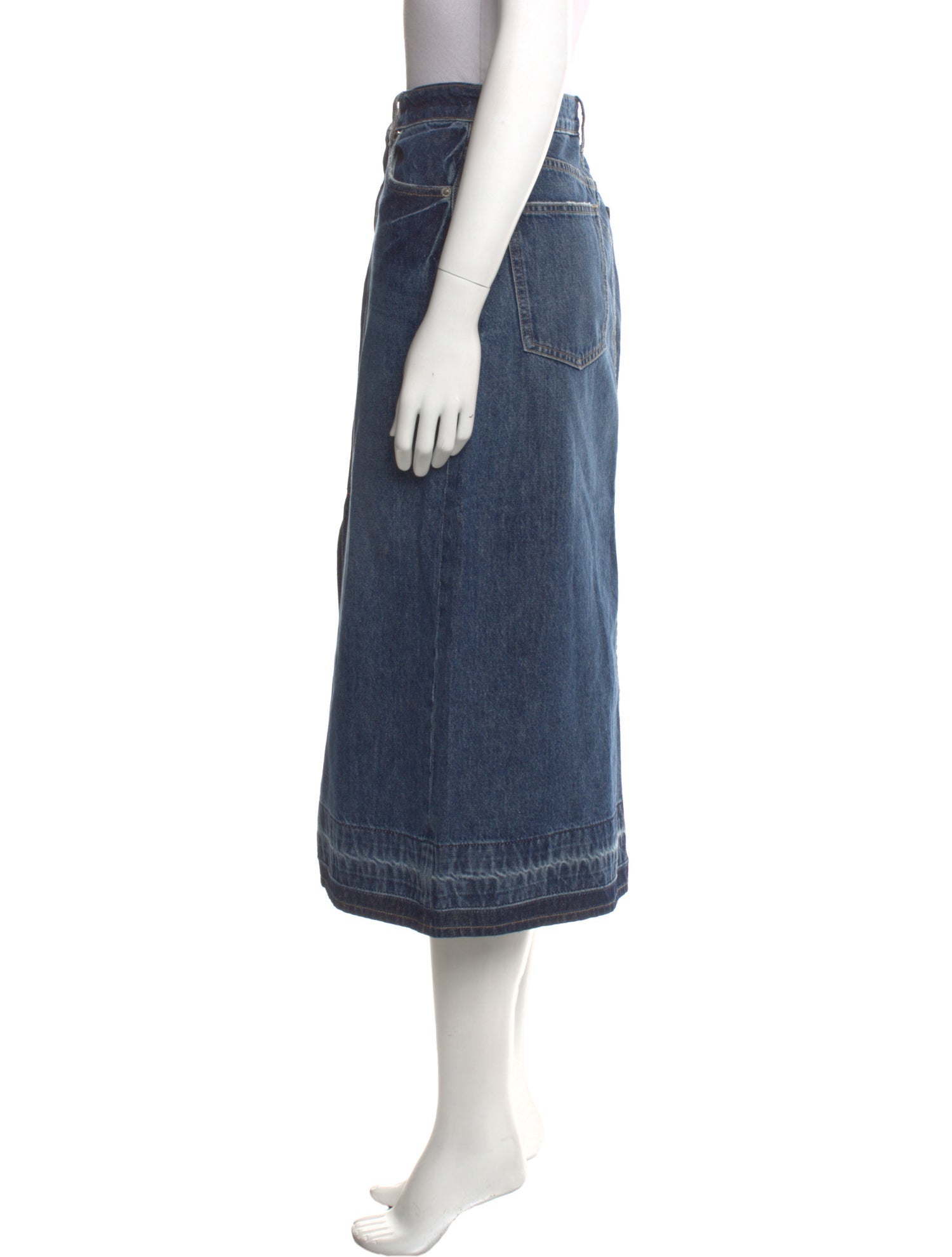 Simkhai Distressed Accents Midi Length Skirt