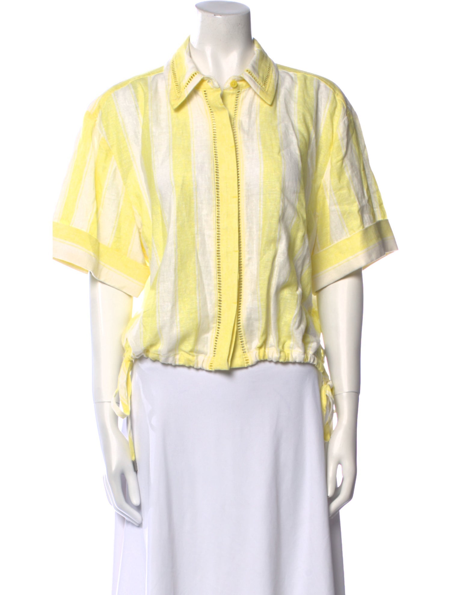 Simkhai Striped Short Sleeve Crop Top w/ Tags