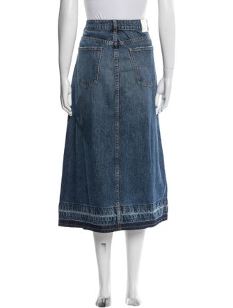 Simkhai Raw-Edge Trim Midi Length Skirt